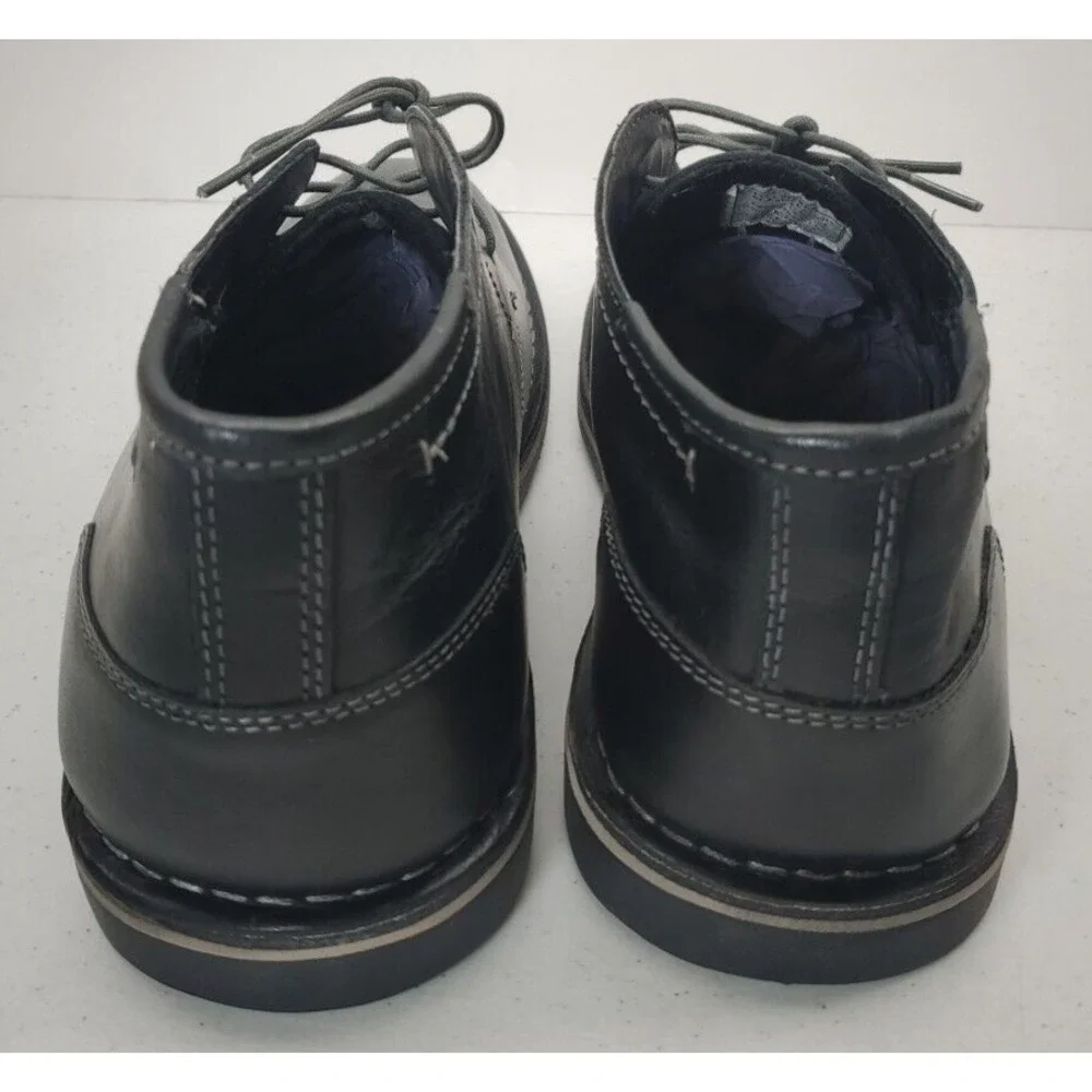 Steve Madden Men's Harken Leather Chukka Boots Size 9.5 M Black EUC w/Box!